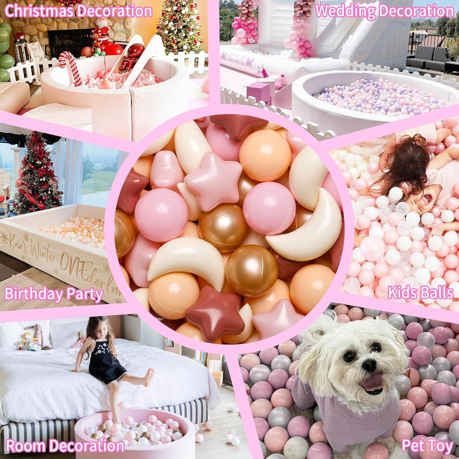 Bolas de Piscina GOGOSO 100pcs Estrellas y Lunas