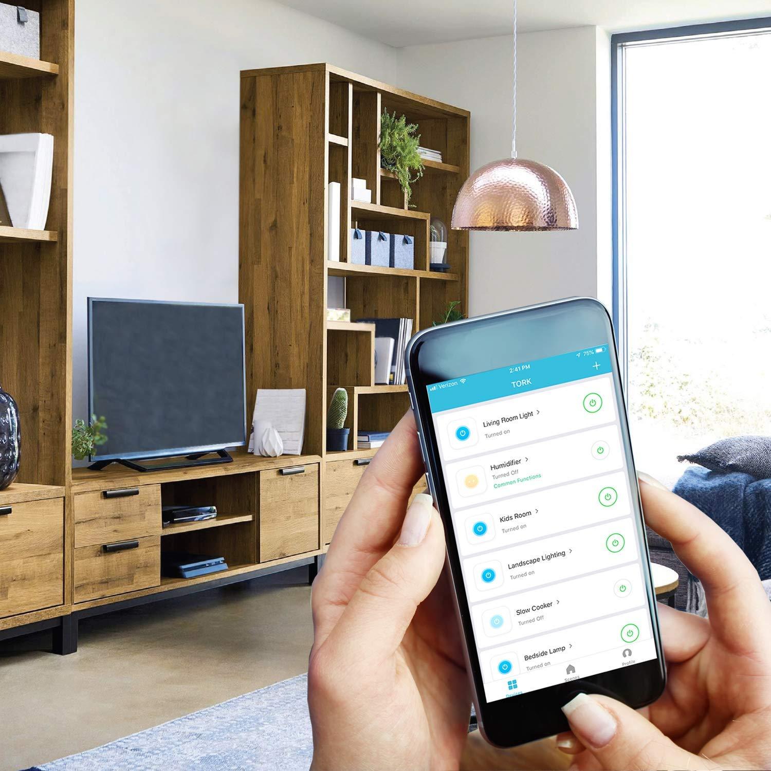 Enchufe Wi-Fi TORK WFIP2EM con Monitoreo de Energía