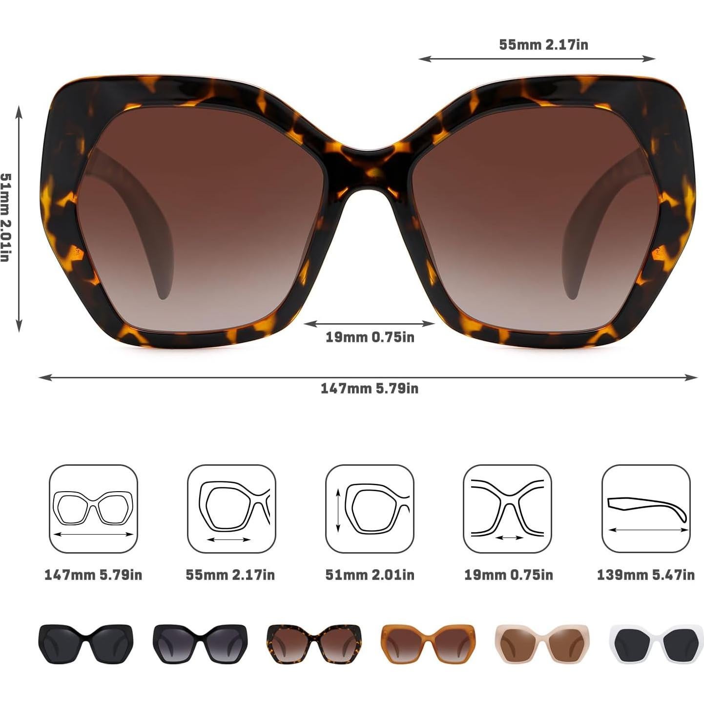 Gafas de sol polarizadas FZN802 UV400 estilo mariposa