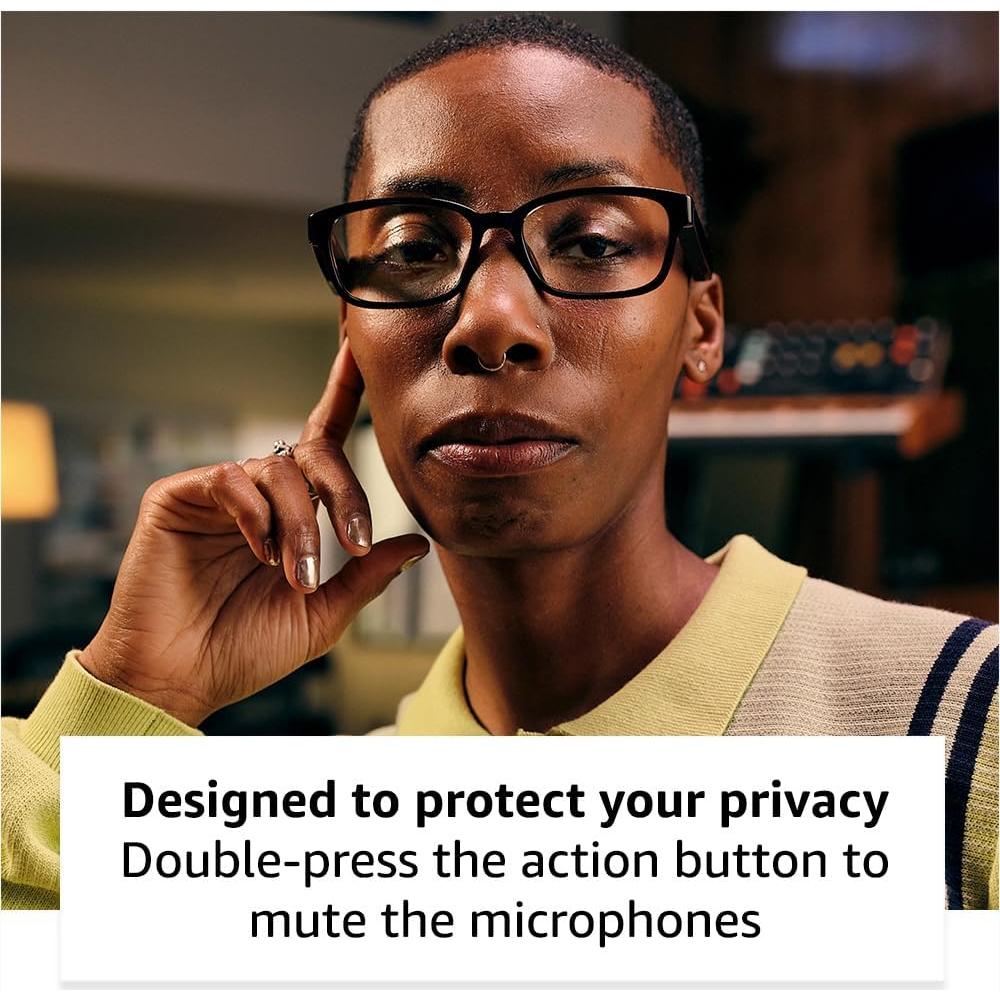 Gafas Inteligentes Amazon Echo Frames Rectángulo Negro