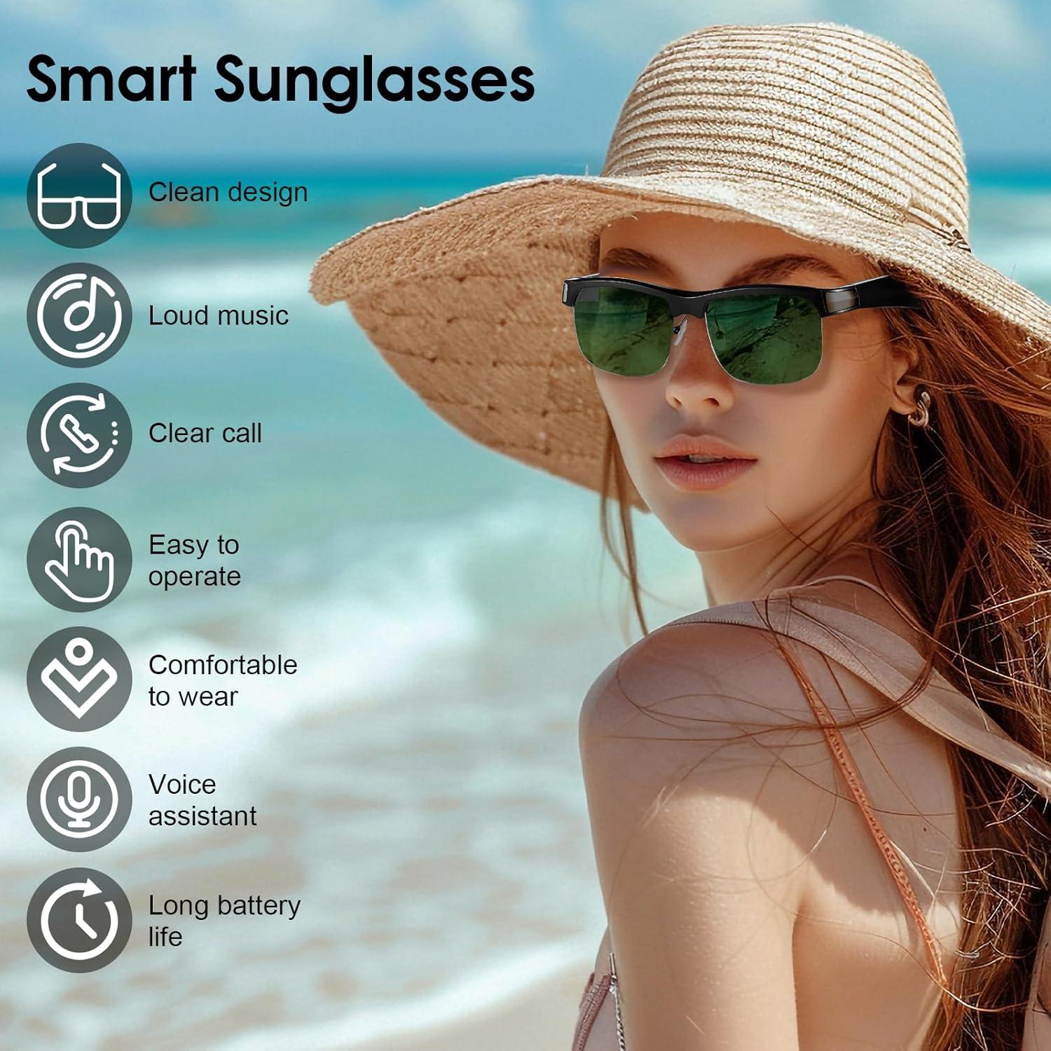 Gafas de Sol Inteligentes Bluetooth UV Polarizadas Unisex