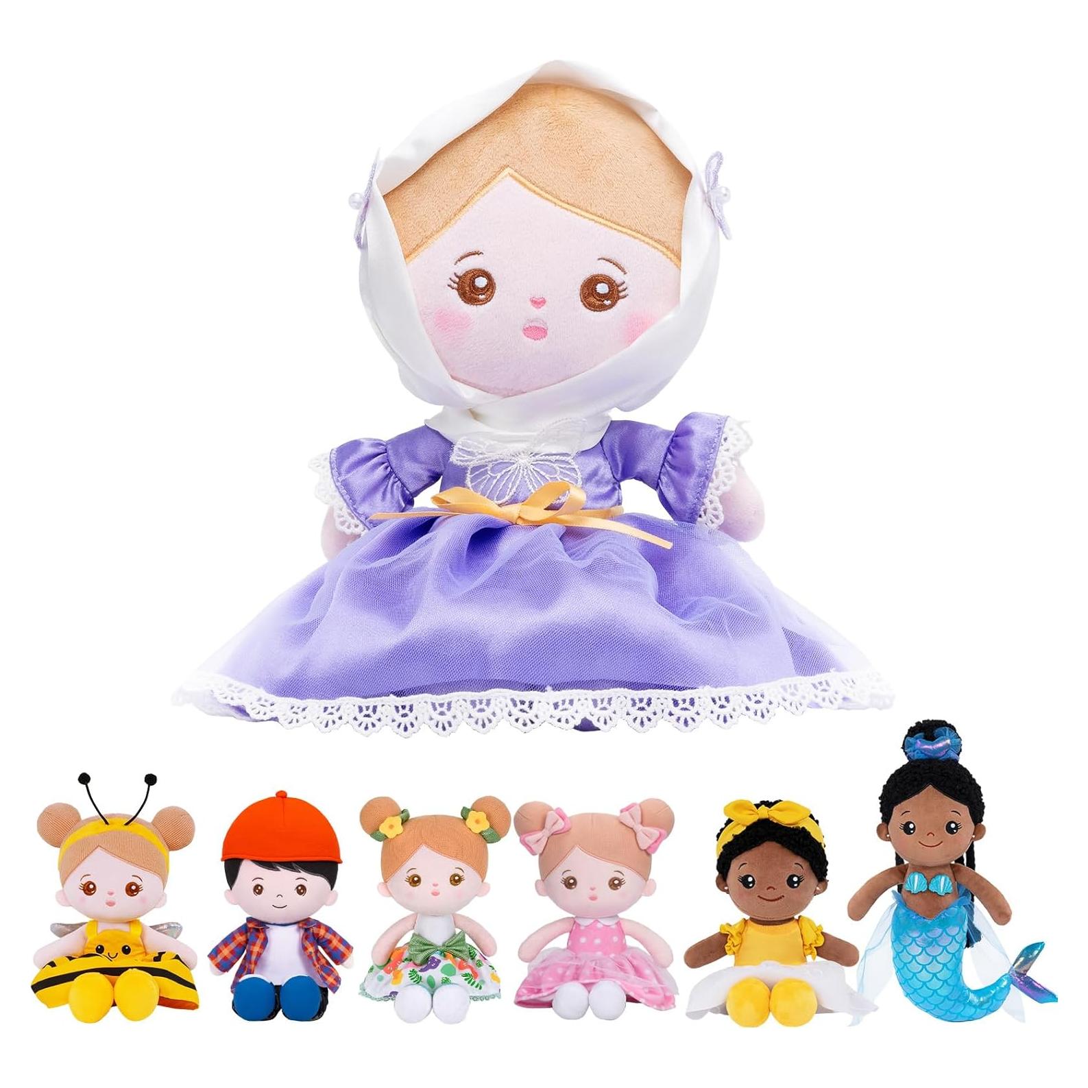 Muñeca Suave OUOZZZ 30 cm Morada para Niñas - Regalo Ramadán