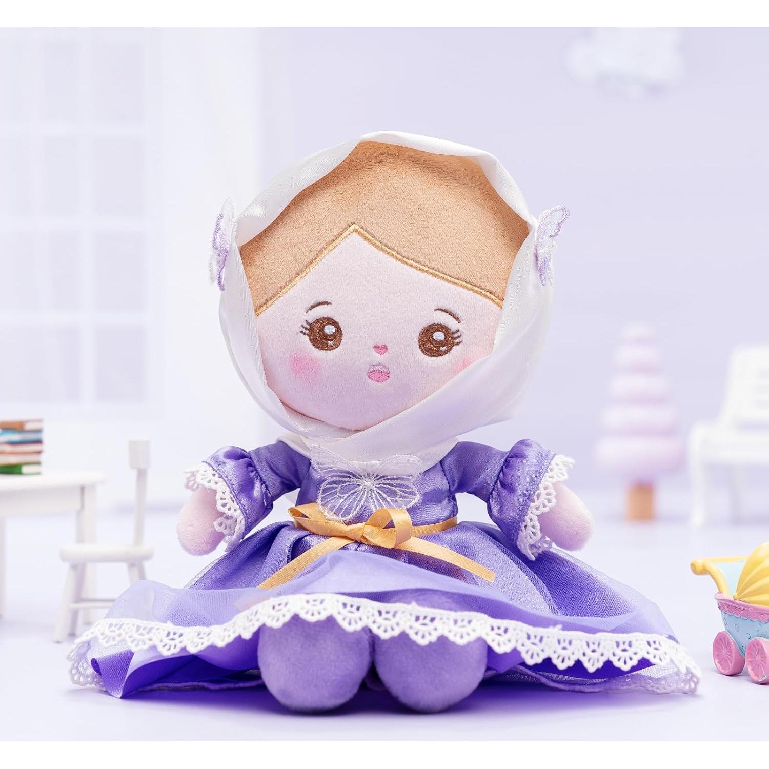 Muñeca Suave OUOZZZ 30 cm Morada para Niñas - Regalo Ramadán