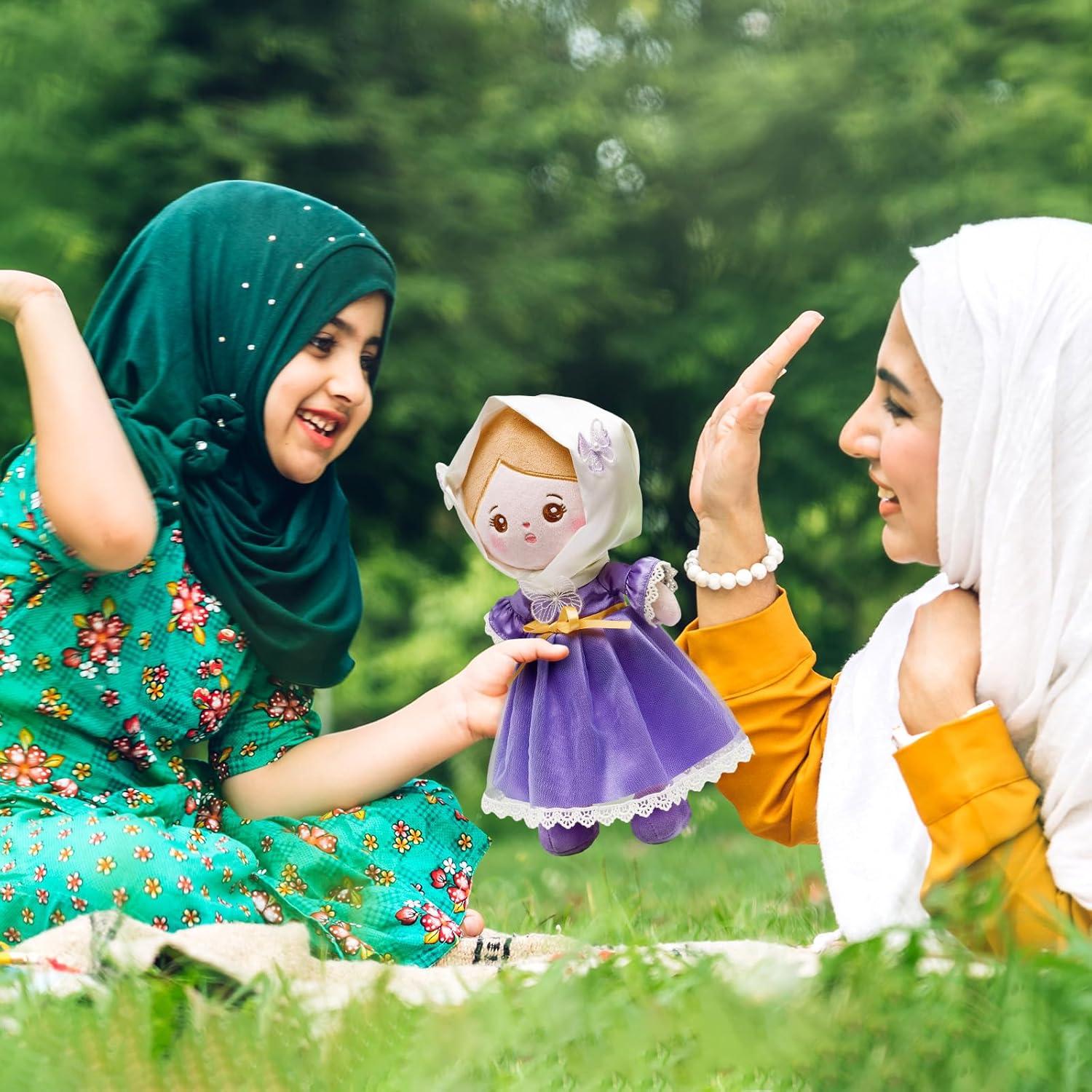 Muñeca Suave OUOZZZ 30 cm Morada para Niñas - Regalo Ramadán