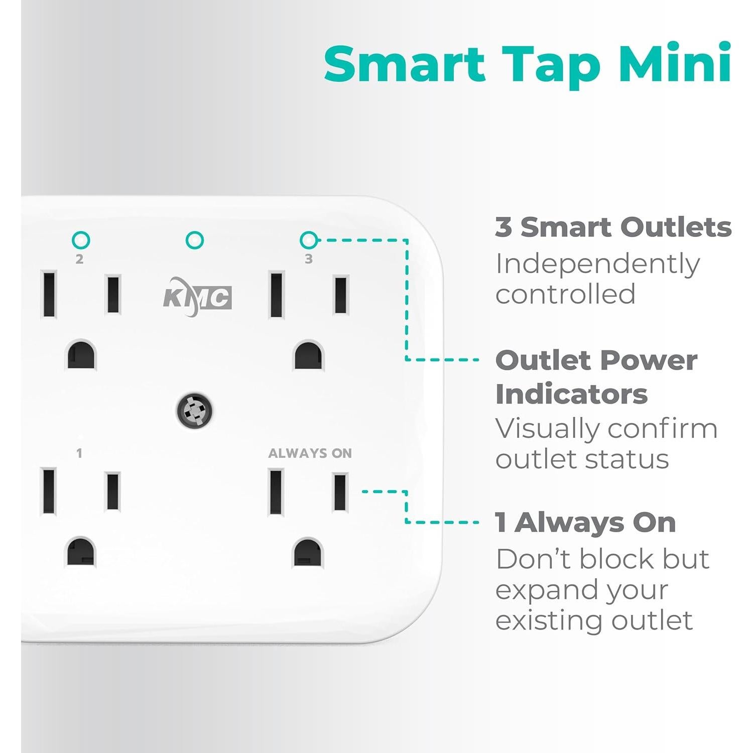 KMC Smart Tap Mini 3 Enchufes Inteligentes 2-Pack