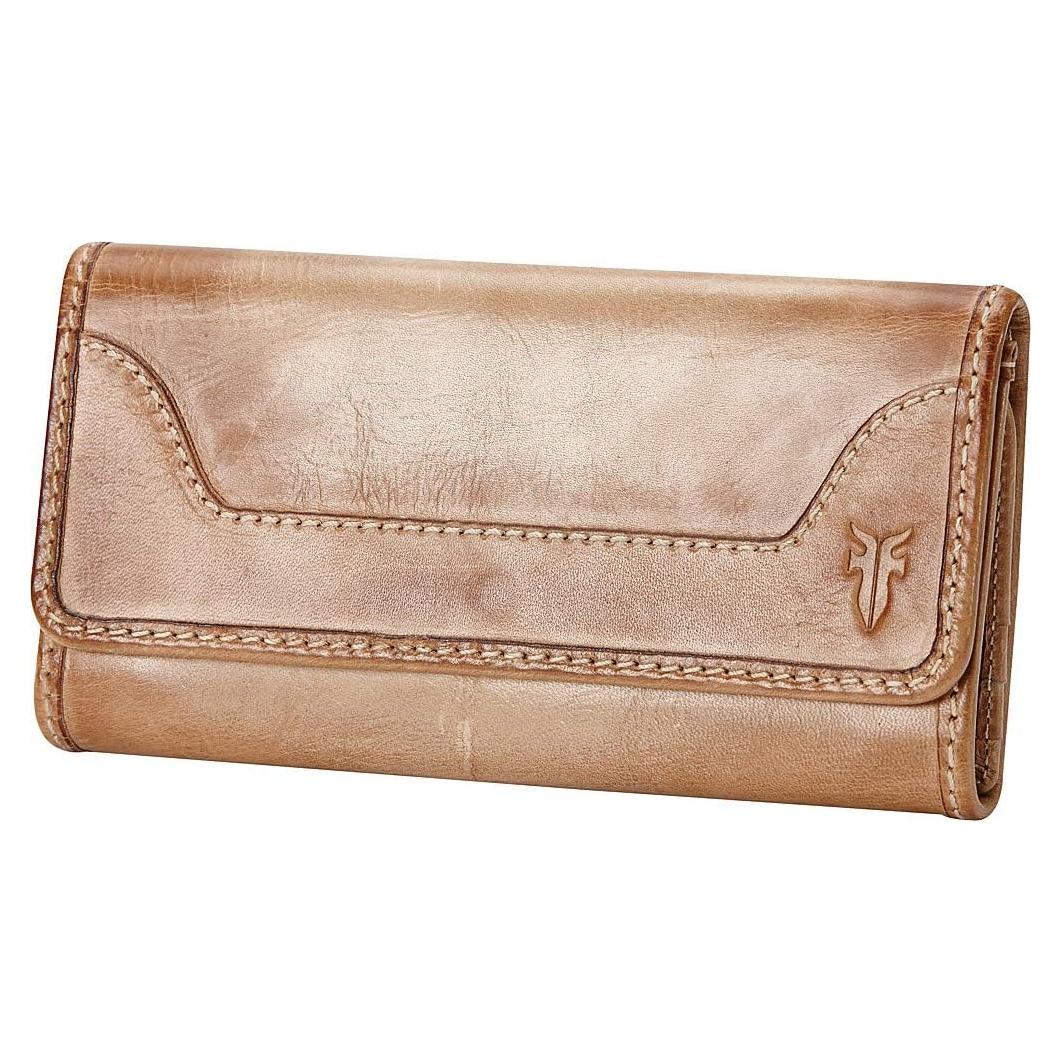 Billetera de Cuero Frye Melissa para Mujeres - Compacta Beige