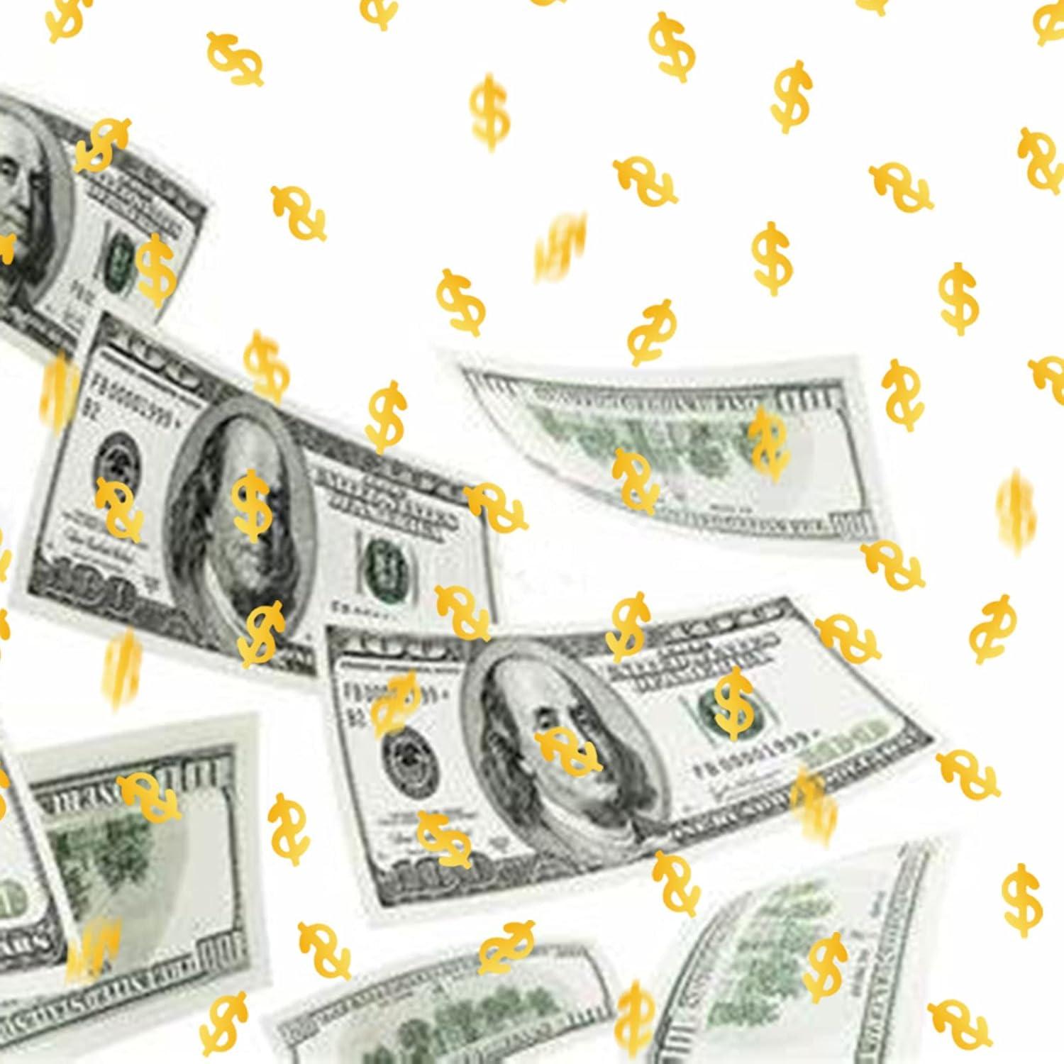 Confeti Dólar JNSAXMI 1.6 Oz Decoración Fiesta