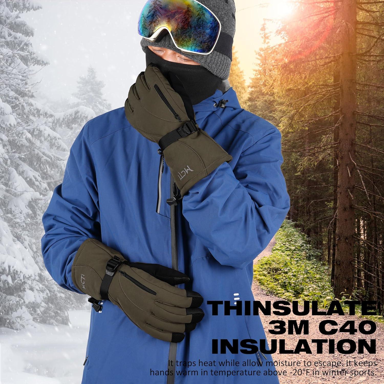 Guantes de Esquí MCTi Impermeables para Hombre Talla XL