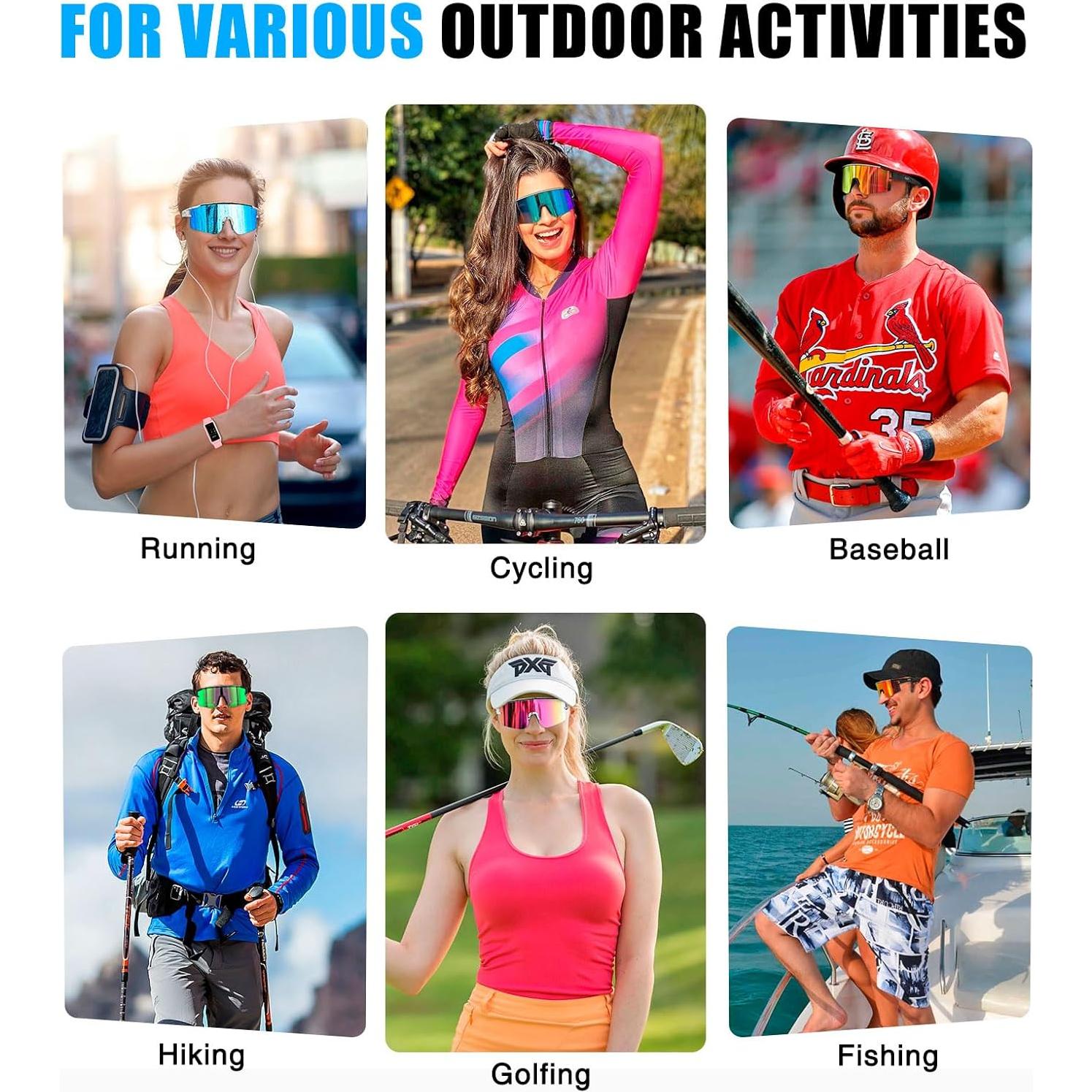 Gafas de sol FMY deportivas con 3 lentes UV400 para ciclismo