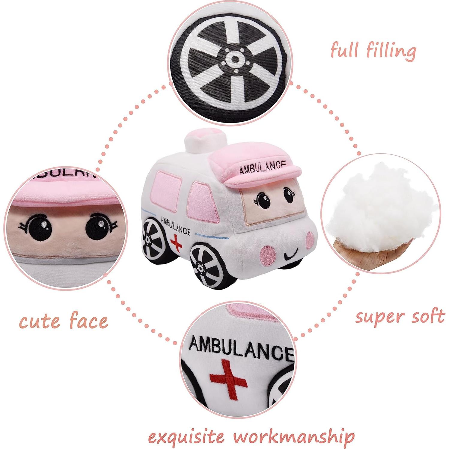 Juguete de Ambulancia de Peluche YONLIT 26.9 cm Suave