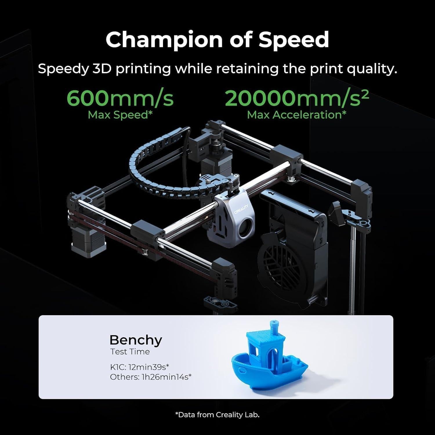 Impresora 3D Creality K1C, 600mm/s, Nivelación Automática
