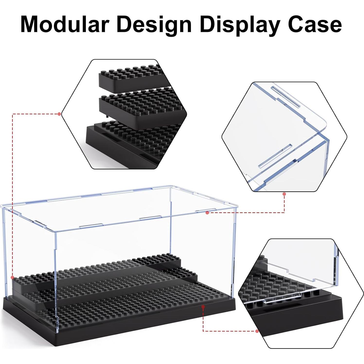 Caja de Exhibición Acrílica Mlikero para Minifiguras 25,5x15,5cm