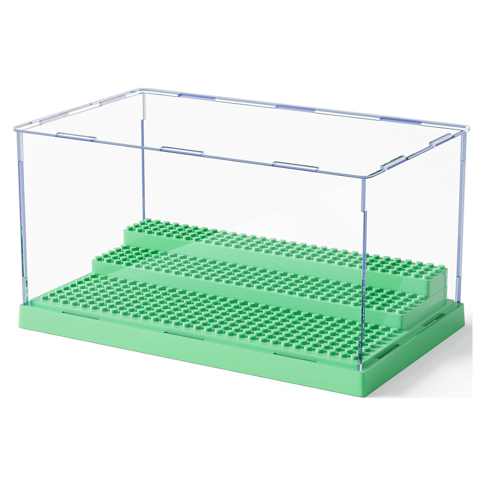 Caja de Exhibición Mlikero para Minifiguras Verde 25,4x15,5cm