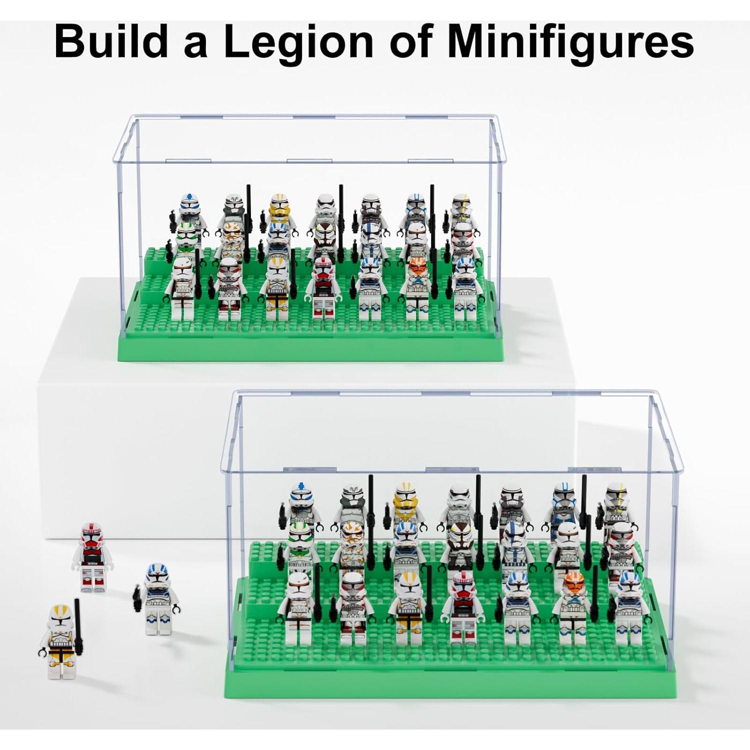 Caja de Exhibición Mlikero para Minifiguras Verde 25,4x15,5cm