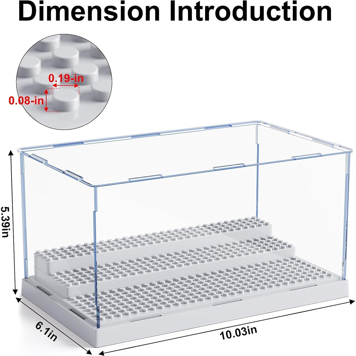 Caja de Exhibición Mlikero 2 Pack para Minifiguras Gris