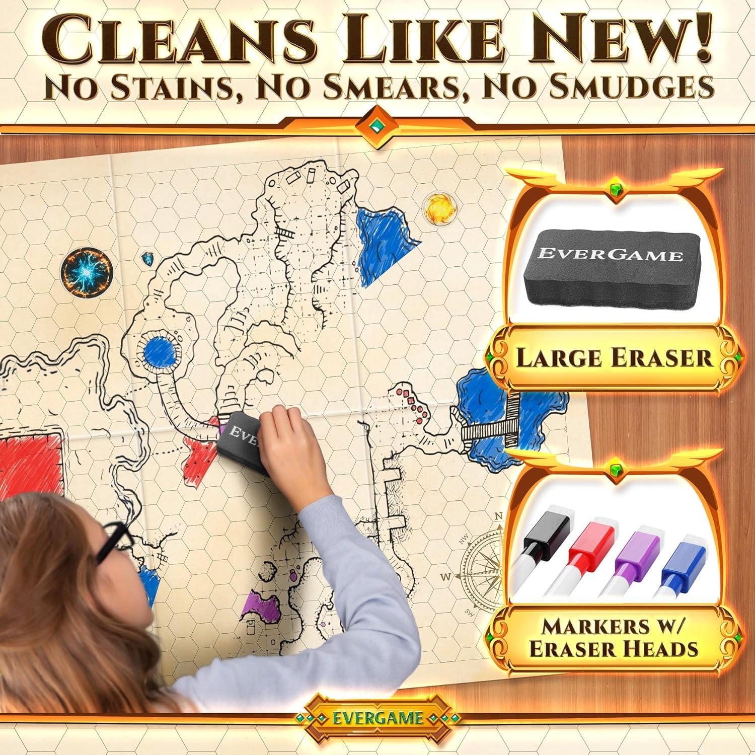 10 Tapetes de Juego DND EverGame 22x26 cm + 140 Stickers