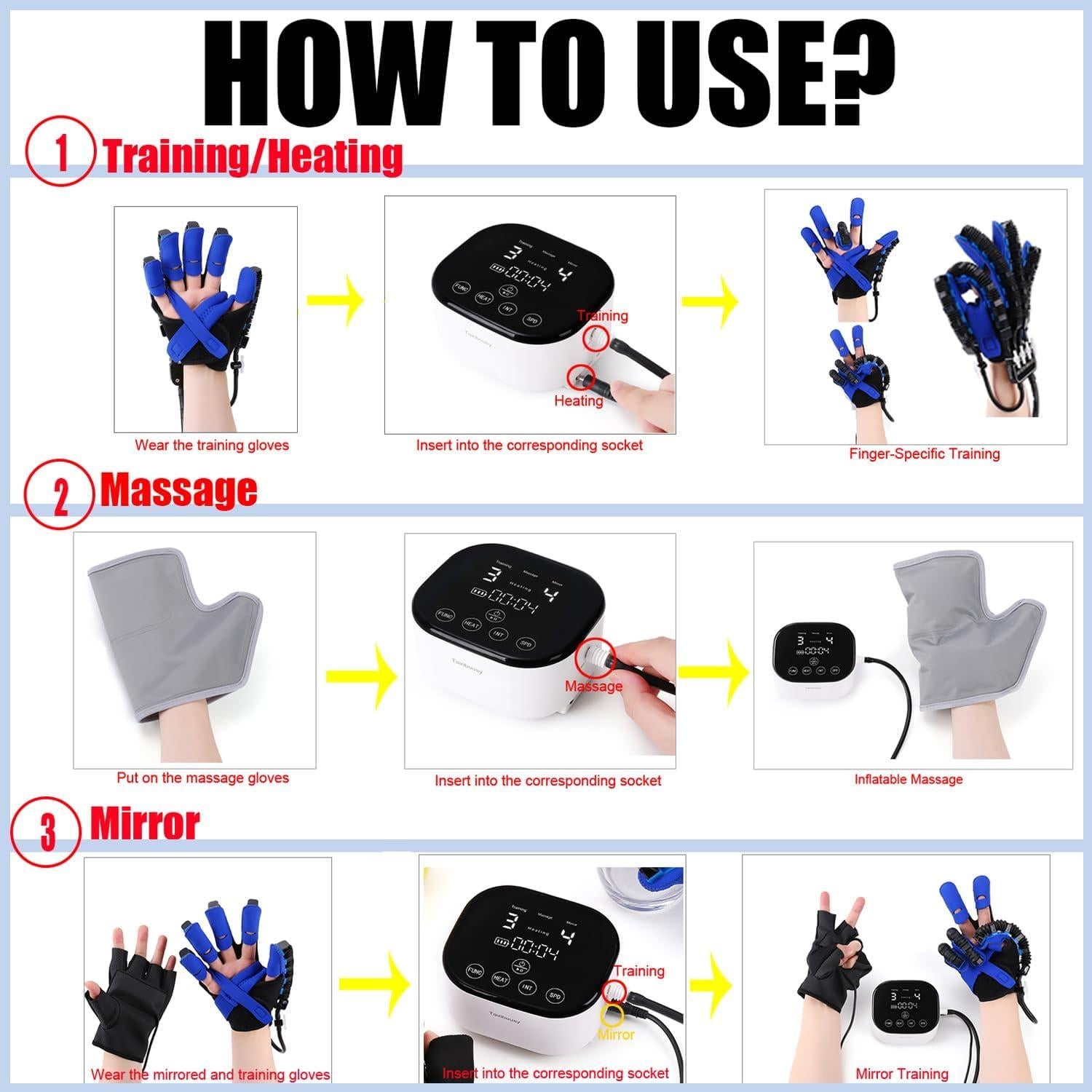 Guantes Robot Rehabilitadores Veanvoky para Mano Izquierda S