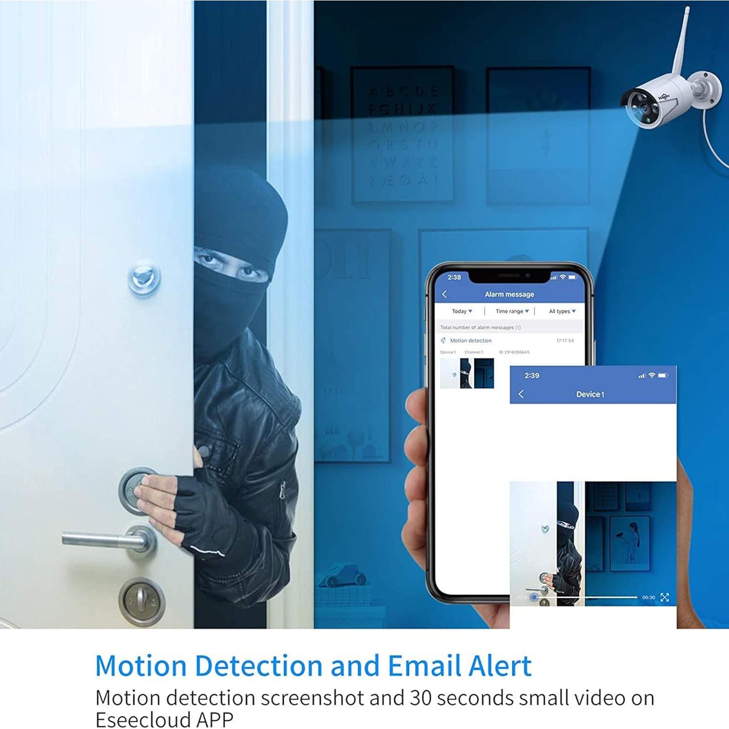 Sistema de Seguridad Hiseeu 16CH 5MP WiFi 24/7 con NVR 3TB