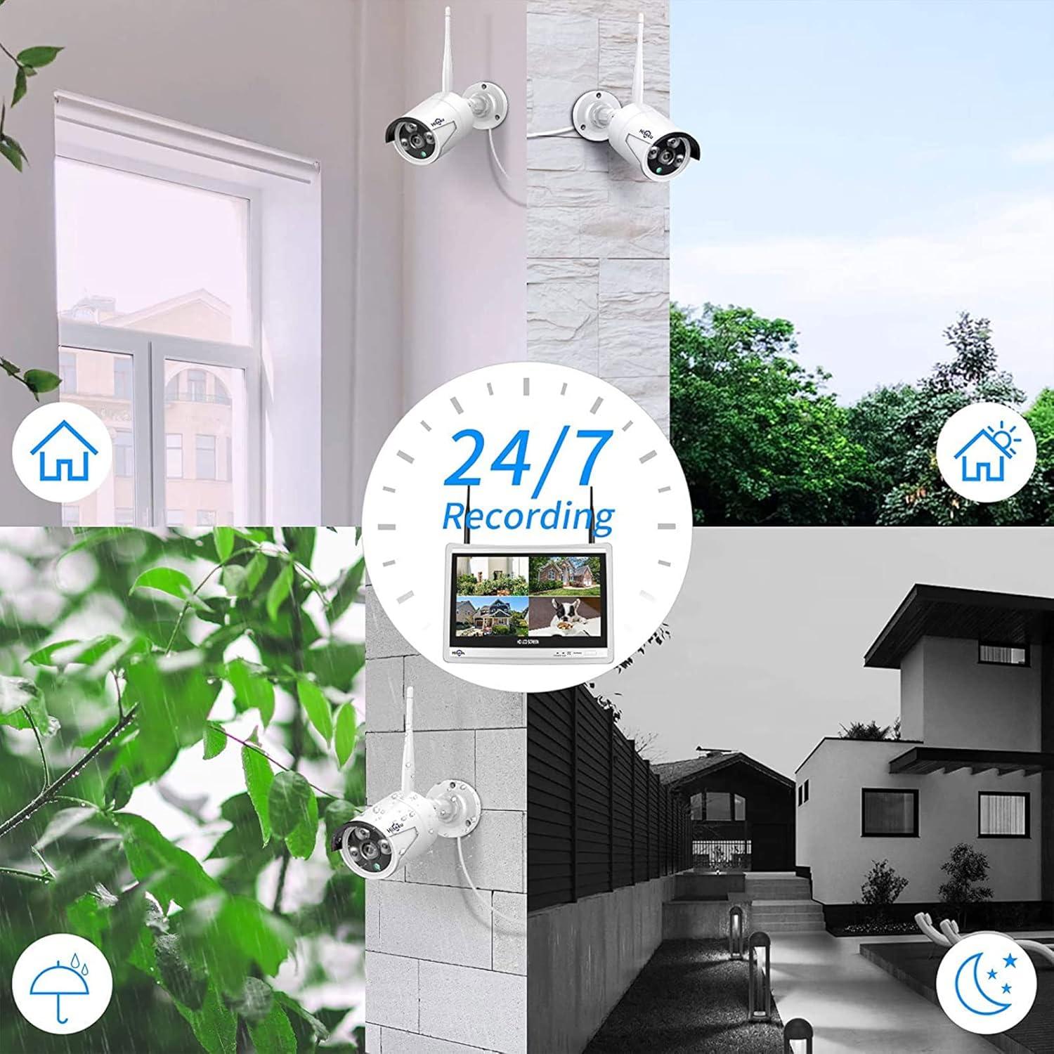 Sistema de Seguridad Hiseeu 16CH 5MP WiFi 24/7 con NVR 3TB