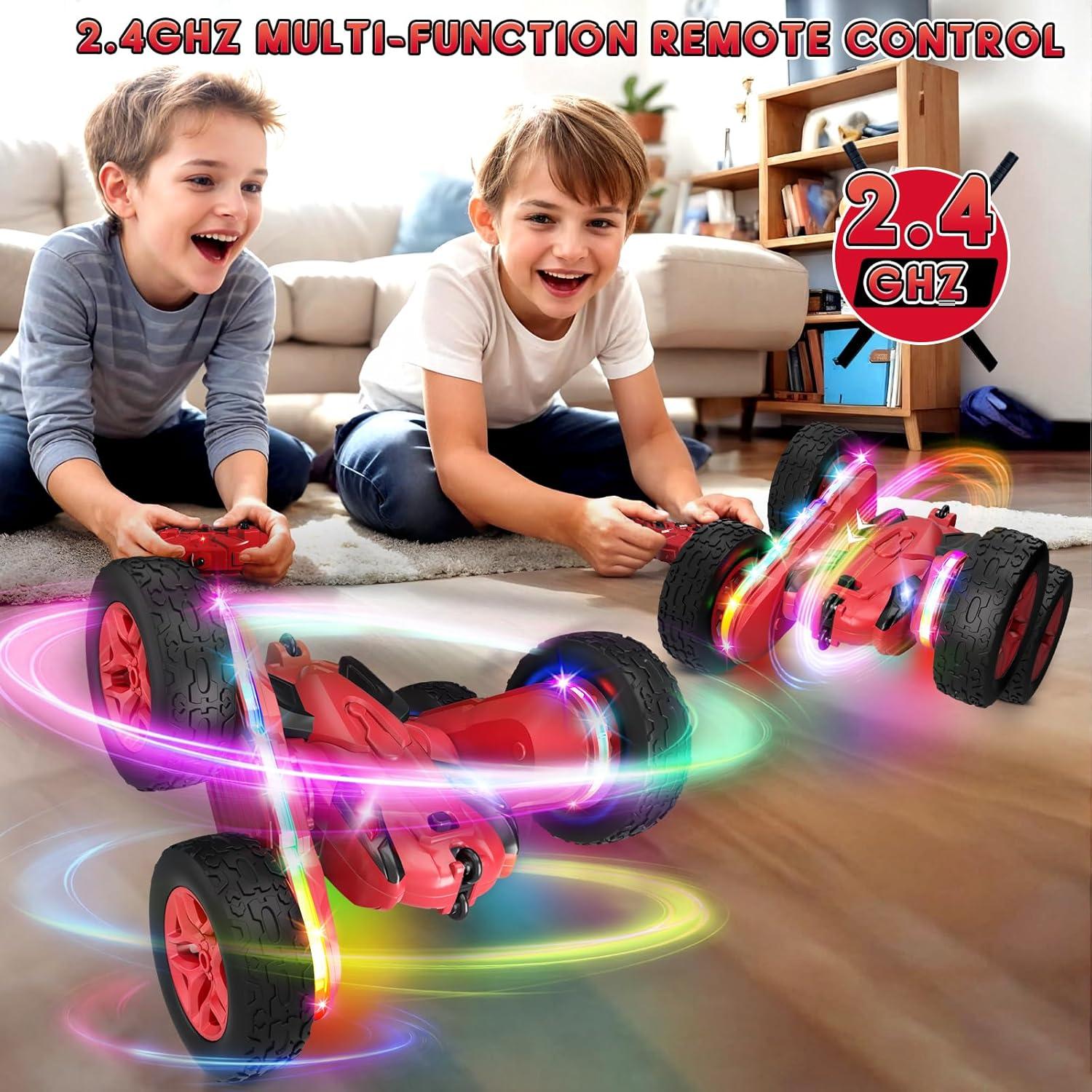 Coche RC Jimdella Acrobacias 360° con Luces LED Rojo