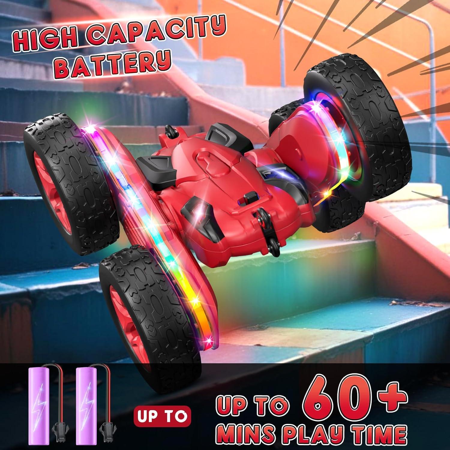 Coche RC Jimdella Acrobacias 360° con Luces LED Rojo