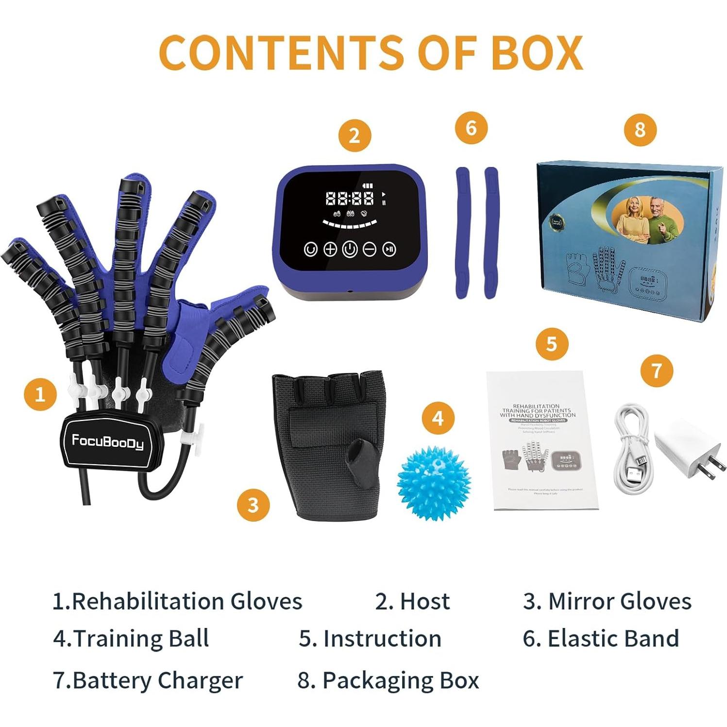 Guantes de Rehabilitación FocuBoody Mano Izquierda Talla S