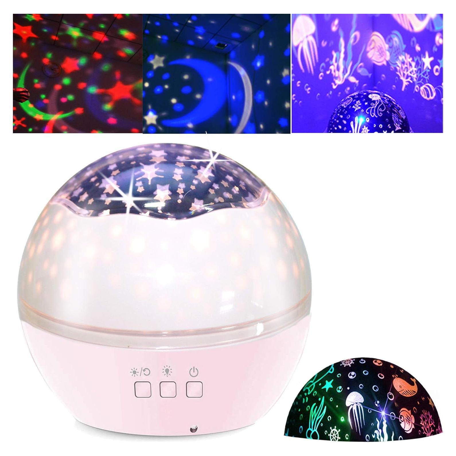 Luz Nocturna Proyector de Estrellas TOPEPOP Rosa 5W