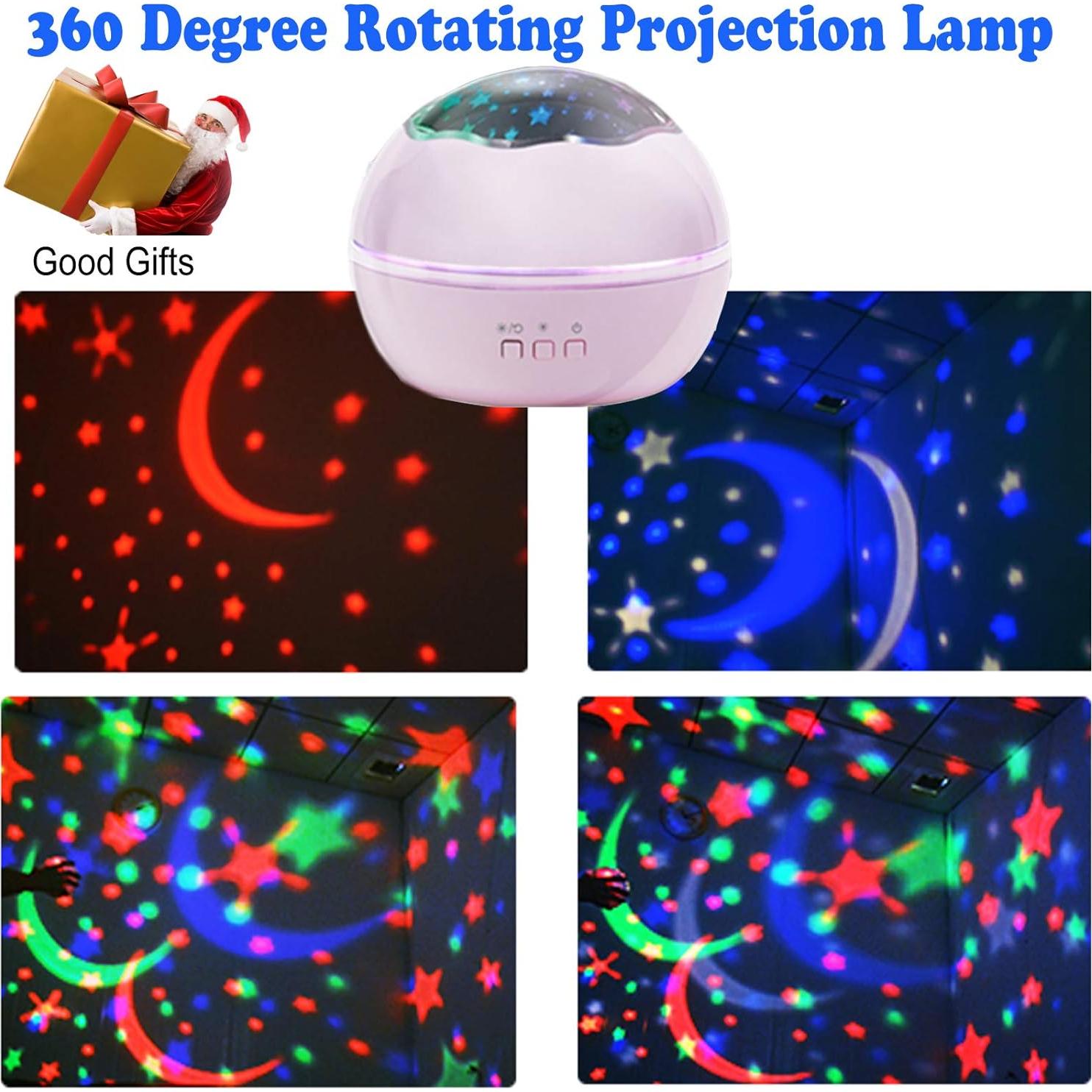 Luz Nocturna Proyector de Estrellas TOPEPOP Rosa 5W