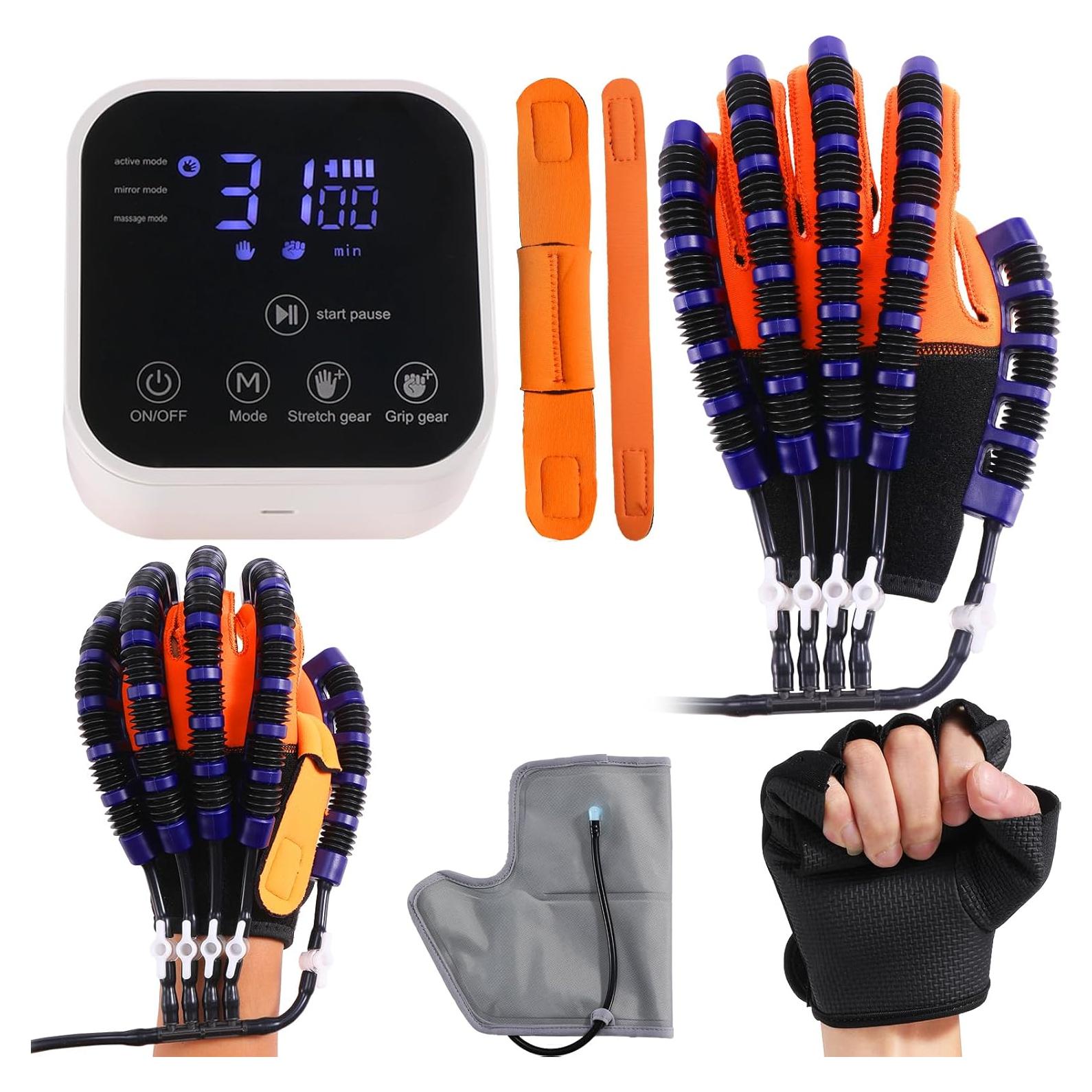 Guantes Robóticos de Rehabilitación Sayorg YY-98 USB Amarillo