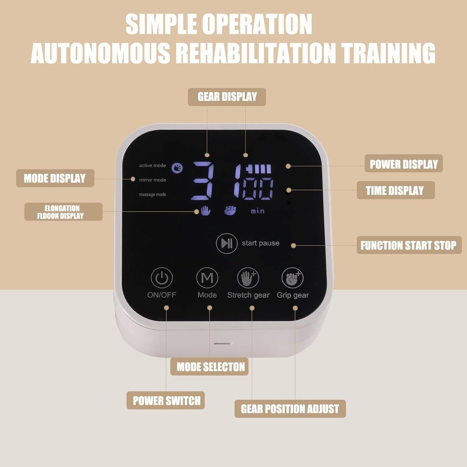 Guantes Robóticos de Rehabilitación Sayorg YY-98 USB Amarillo