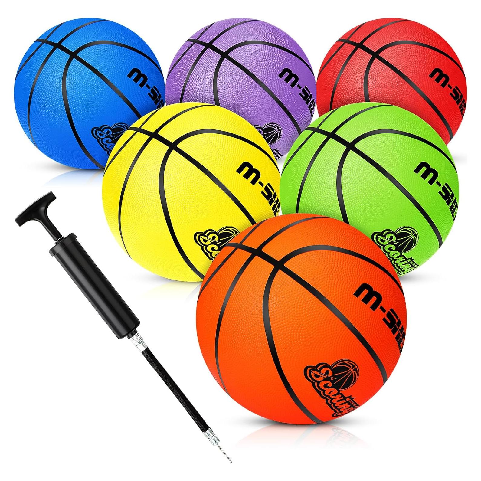 Balones de Baloncesto Wettarn 6 Pcs Tamaño 5 con Bomba