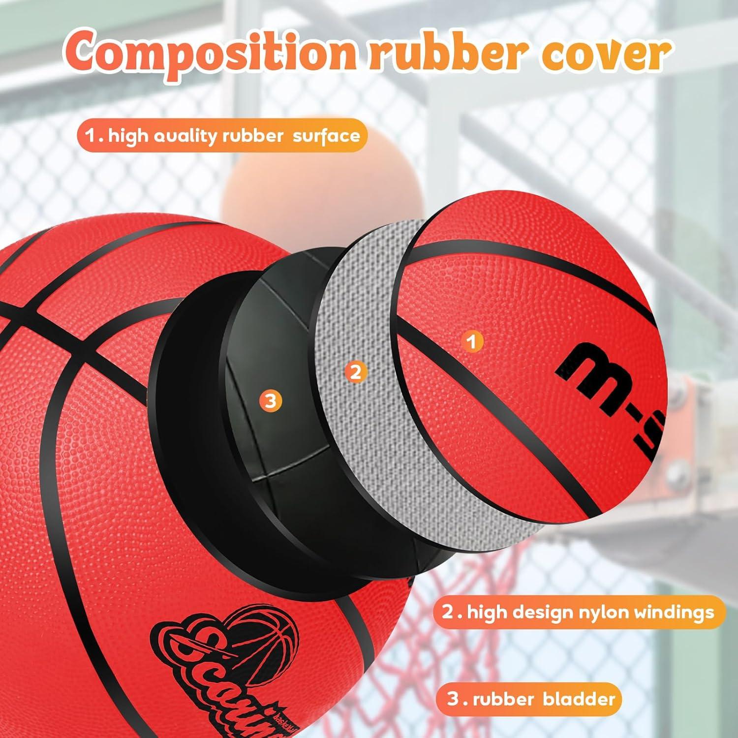 Balones de Baloncesto Wettarn 6 Pcs Tamaño 5 con Bomba