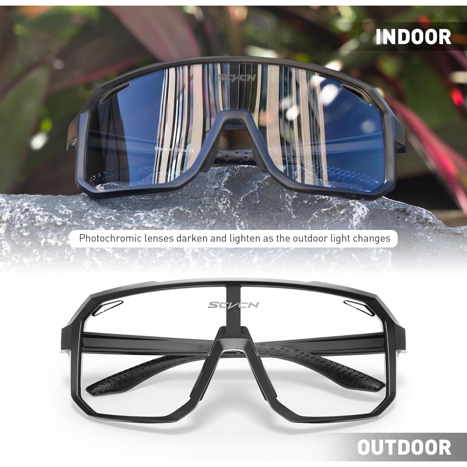 Gafas de Ciclismo SCVCN Fotoquímicas UV400 Negro