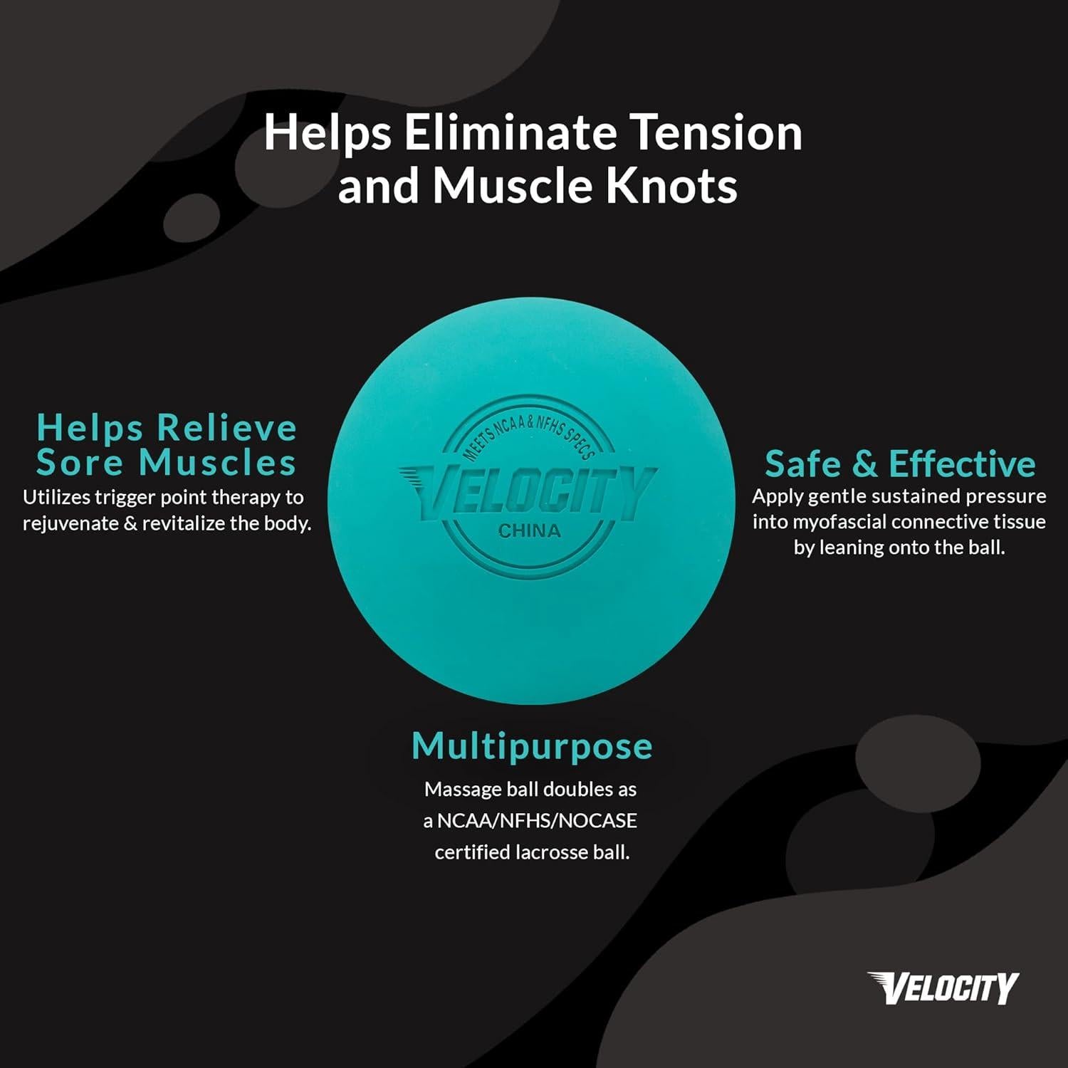 Velocity Lacrosse Balls - 1, 2, 3, 6, 12, 18, 24, 36, 60 and 120 Packs - for Practice, Official NFHS and College Approved Size