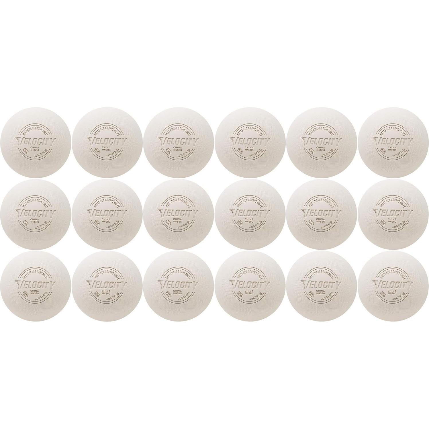 Velocity Lacrosse Balls - 1, 2, 3, 6, 12, 18, 24, 36, 60 and 120 Packs - for Practice, Official NFHS and College Approved Size