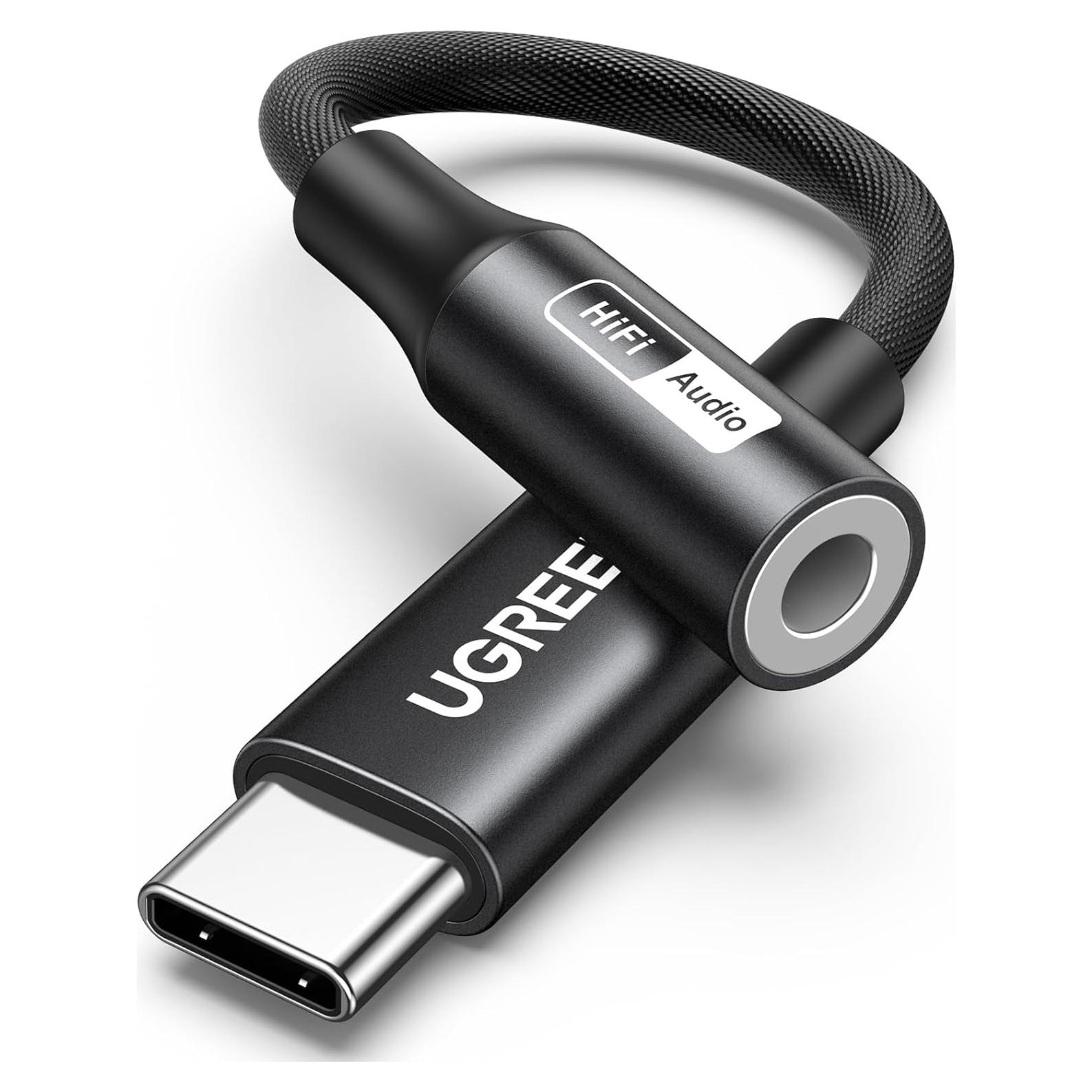 UGREEN Adaptador USB C a 3.5mm Hi-Res 32bit/384KHz