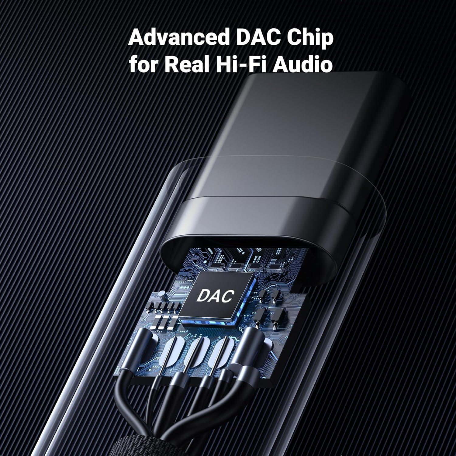 UGREEN Adaptador USB C a 3.5mm Hi-Res 32bit/384KHz