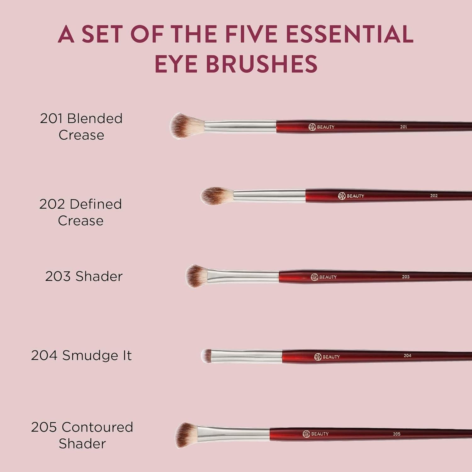 Set de Brochas BK Beauty 5PC para Maquillaje Profesional