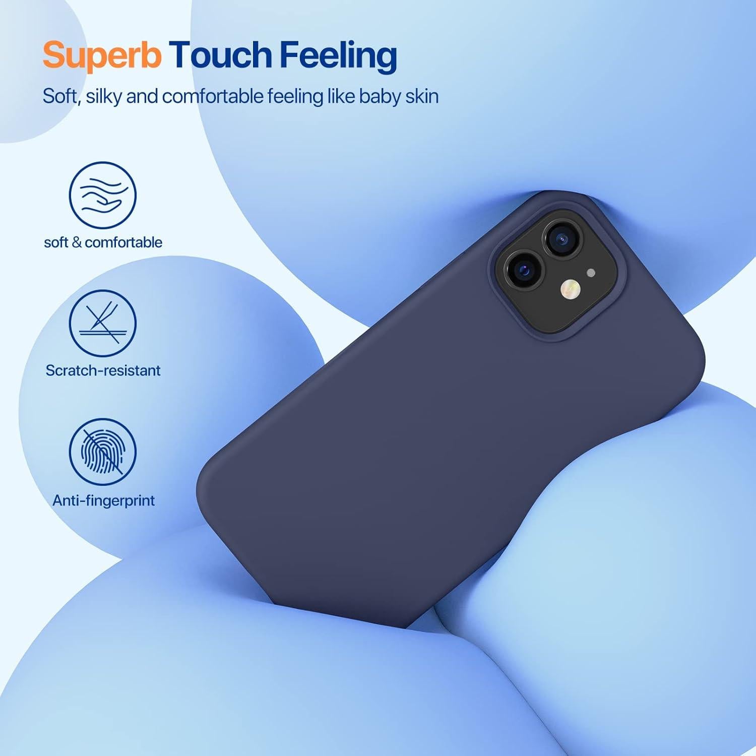 Funda de Silicona Miracase para iPhone 12/12 Pro Azul