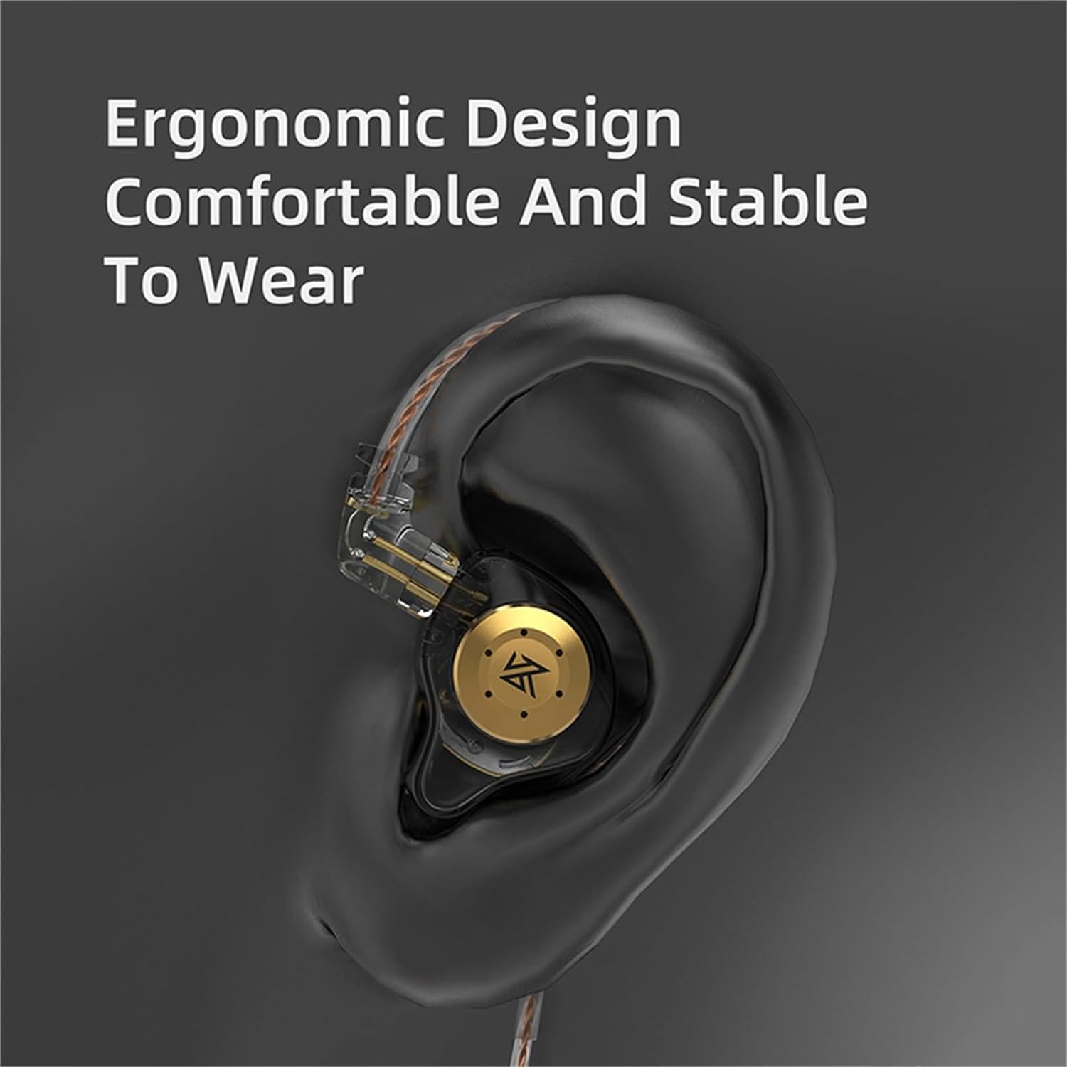 Auriculares KZ EDX PRO IEM con micrófono y graves profundos