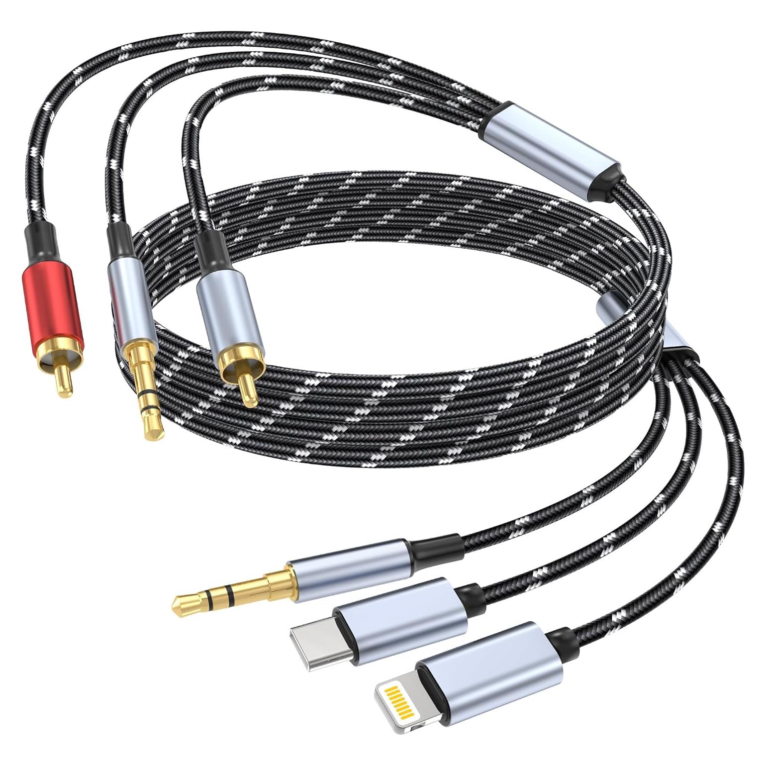 Cable de Audio 3.5mm a RCA DCNETWORK 1.8m HiFi
