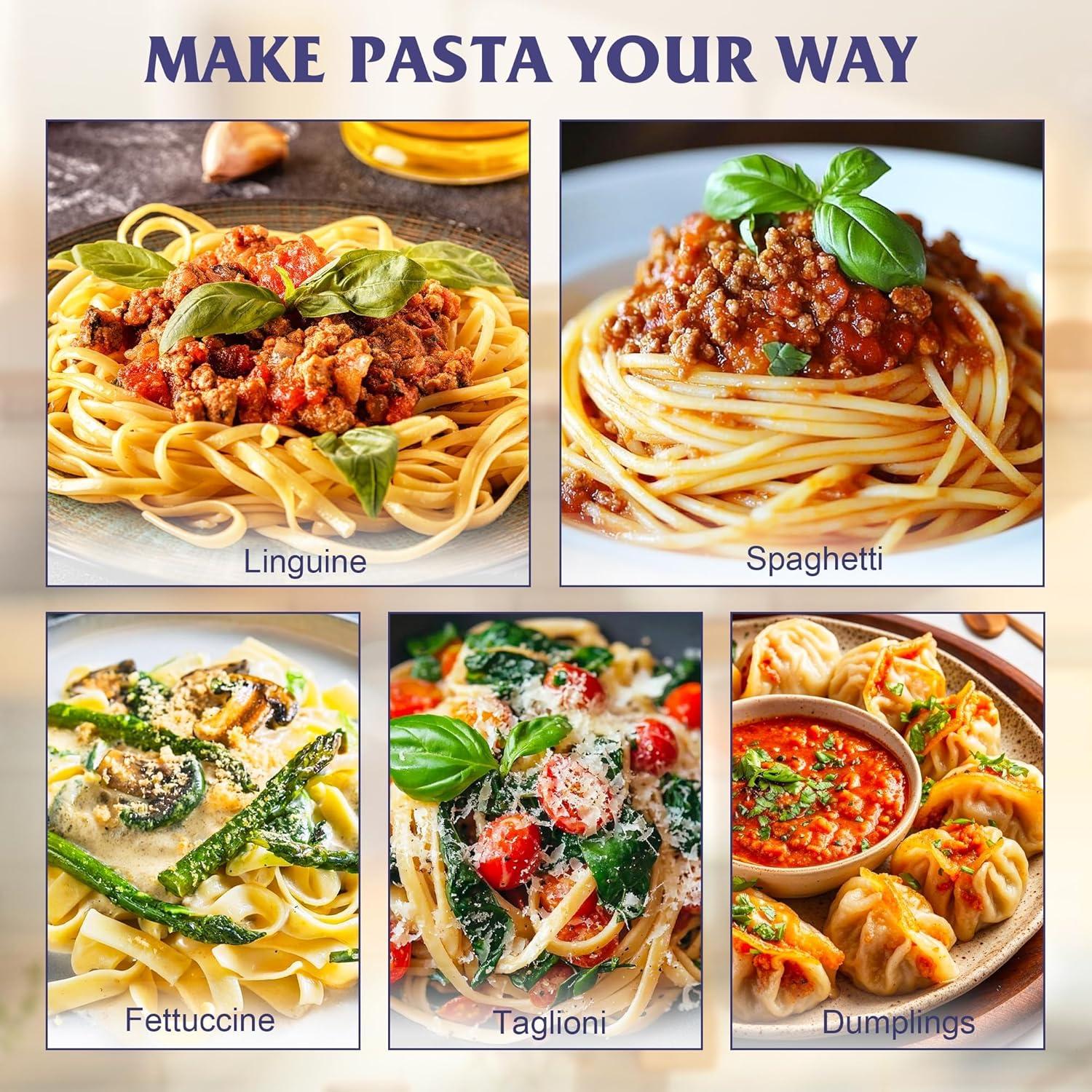 Máquina para Hacer Pasta Izzydodo con 9 Grosor Ajustable