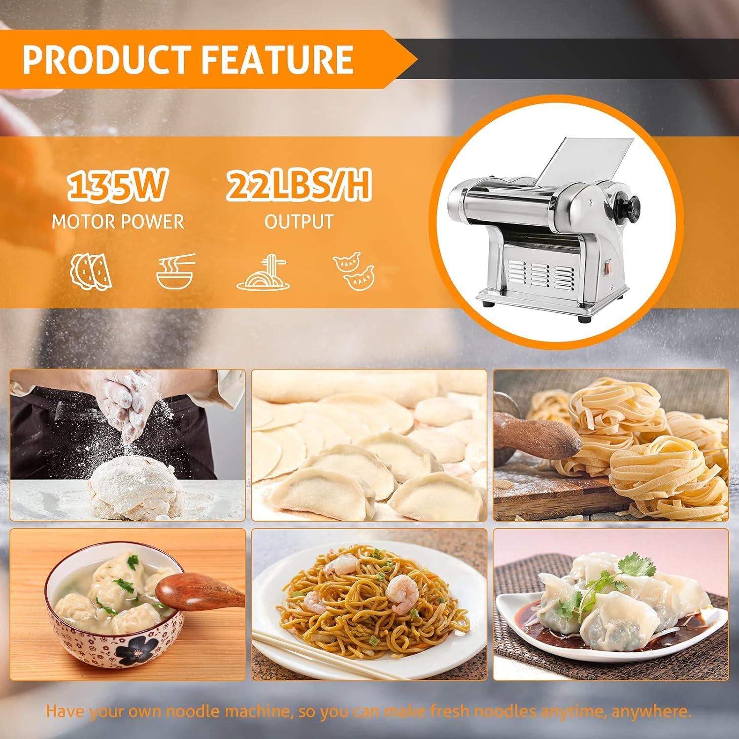 Máquina de Pasta WICHEMI Eléctrica 3 en 1 Acero Inoxidable