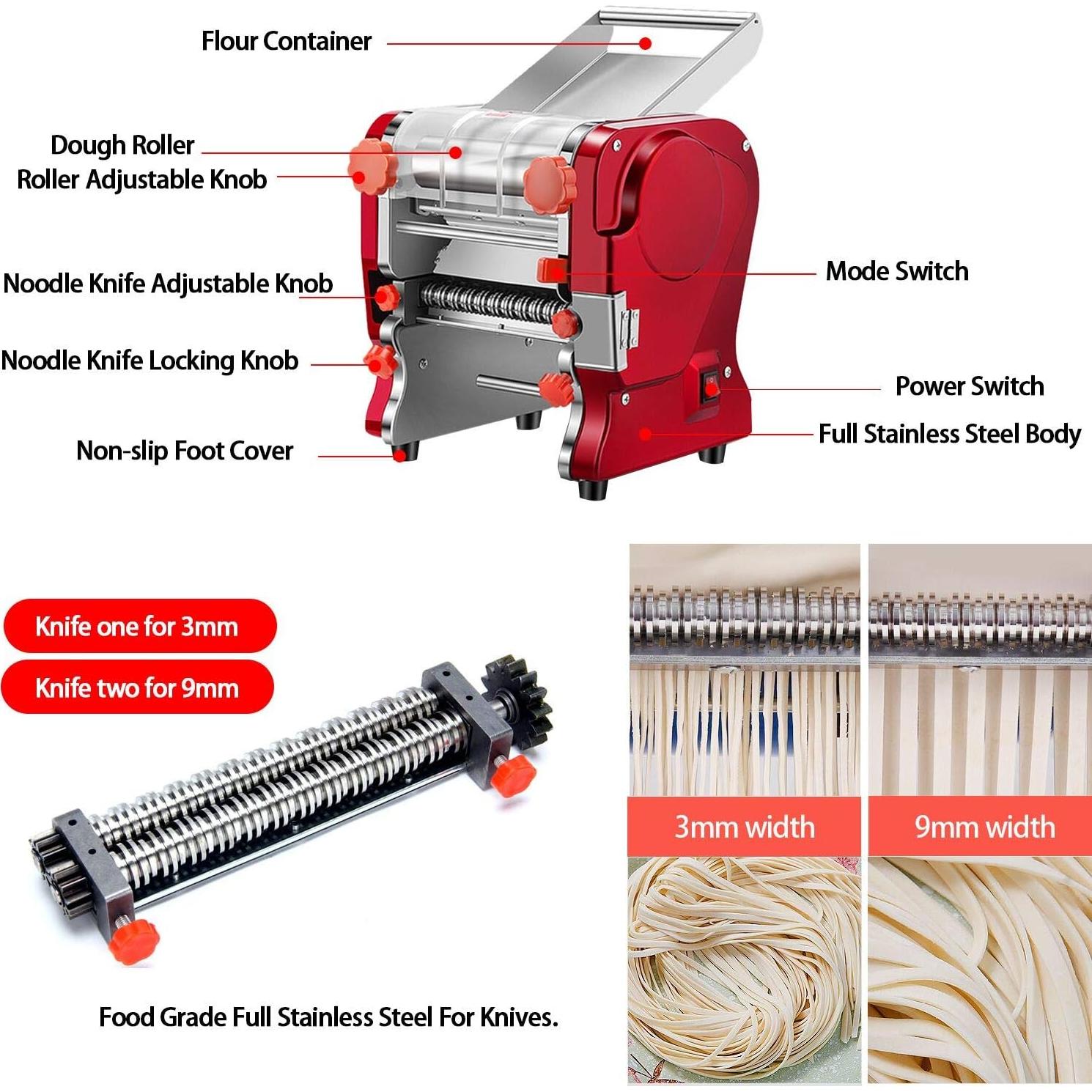 Máquina de Hacer Pasta Eléctrica LeoneBeBe 110V Acero Inoxidable