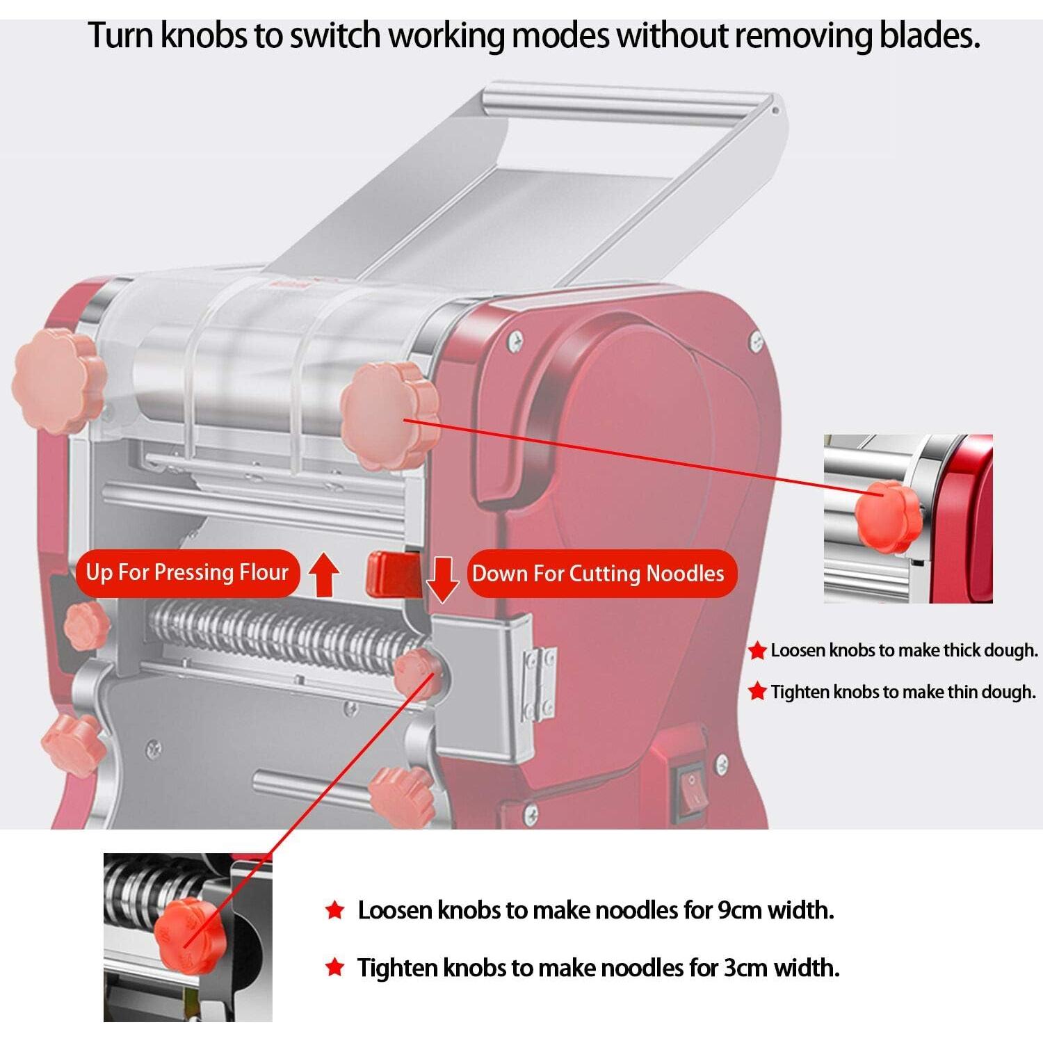 Máquina de Hacer Pasta Eléctrica LeoneBeBe 110V Acero Inoxidable
