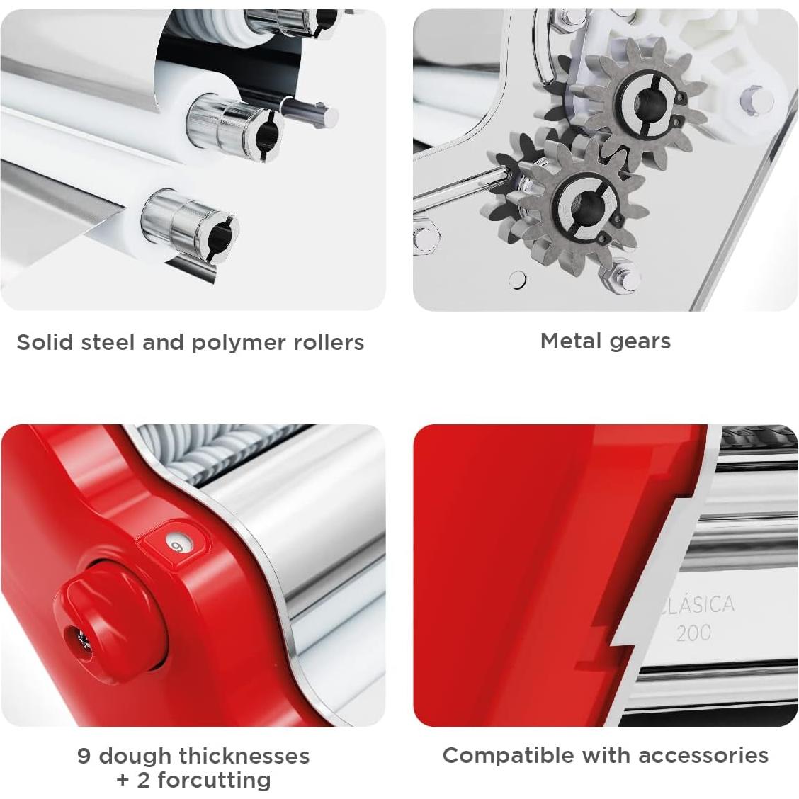 Máquina de Pasta PASTALINDA Classic 200 Acero Inoxidable 20 cm