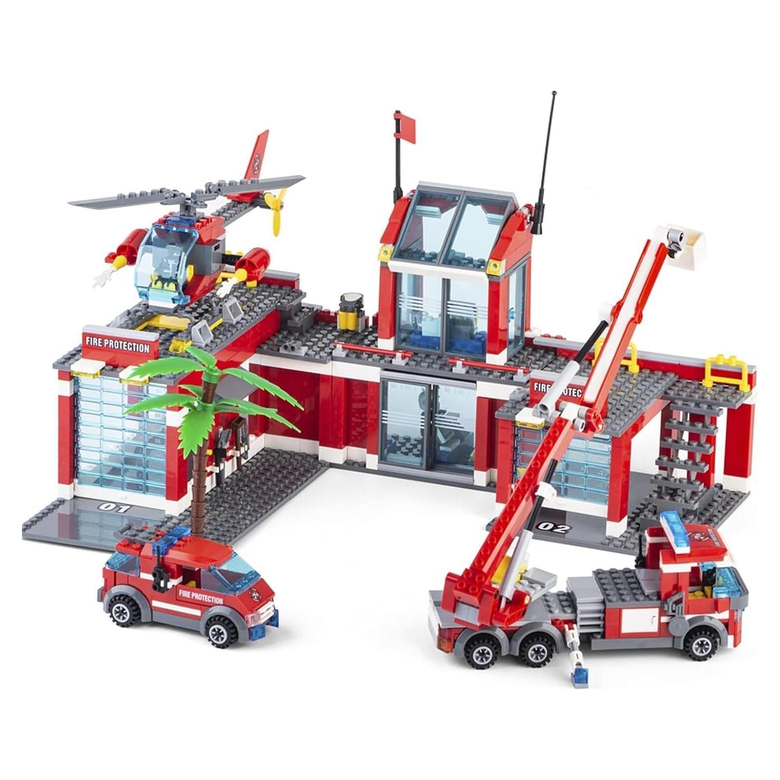 QLT Kit Estación de Bomberos Ciudad 774 Piezas Juguete STEM
