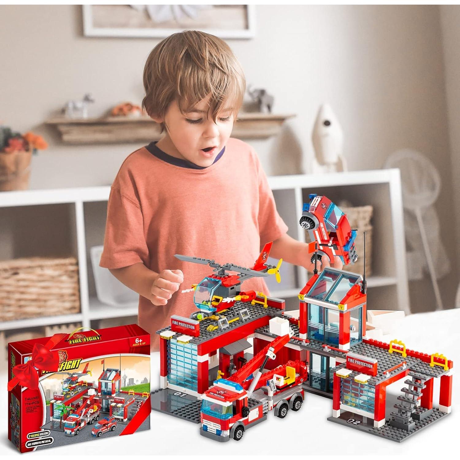 QLT Kit Estación de Bomberos Ciudad 774 Piezas Juguete STEM
