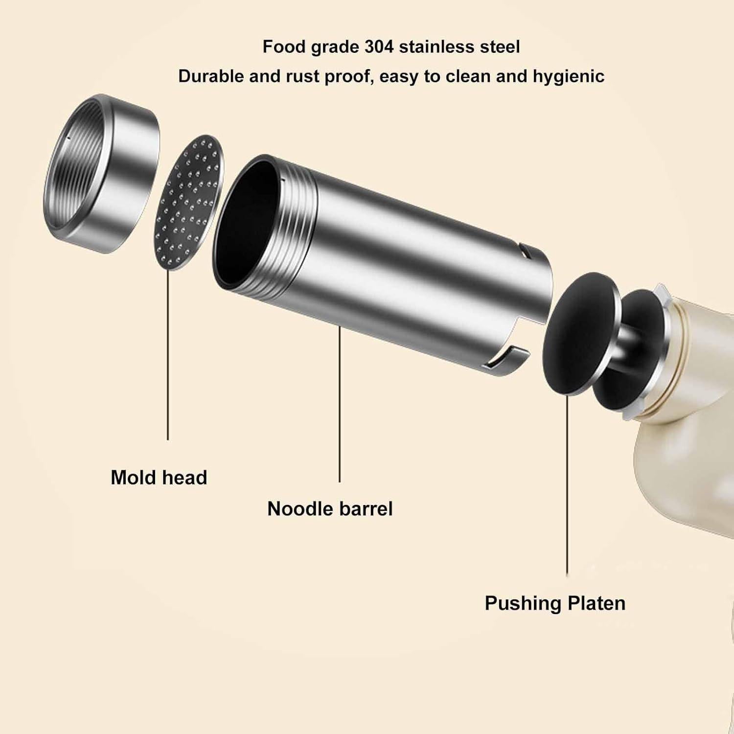 Máquina de Pasta Eléctrica Sanpyl Portátil 1500mAh 200g