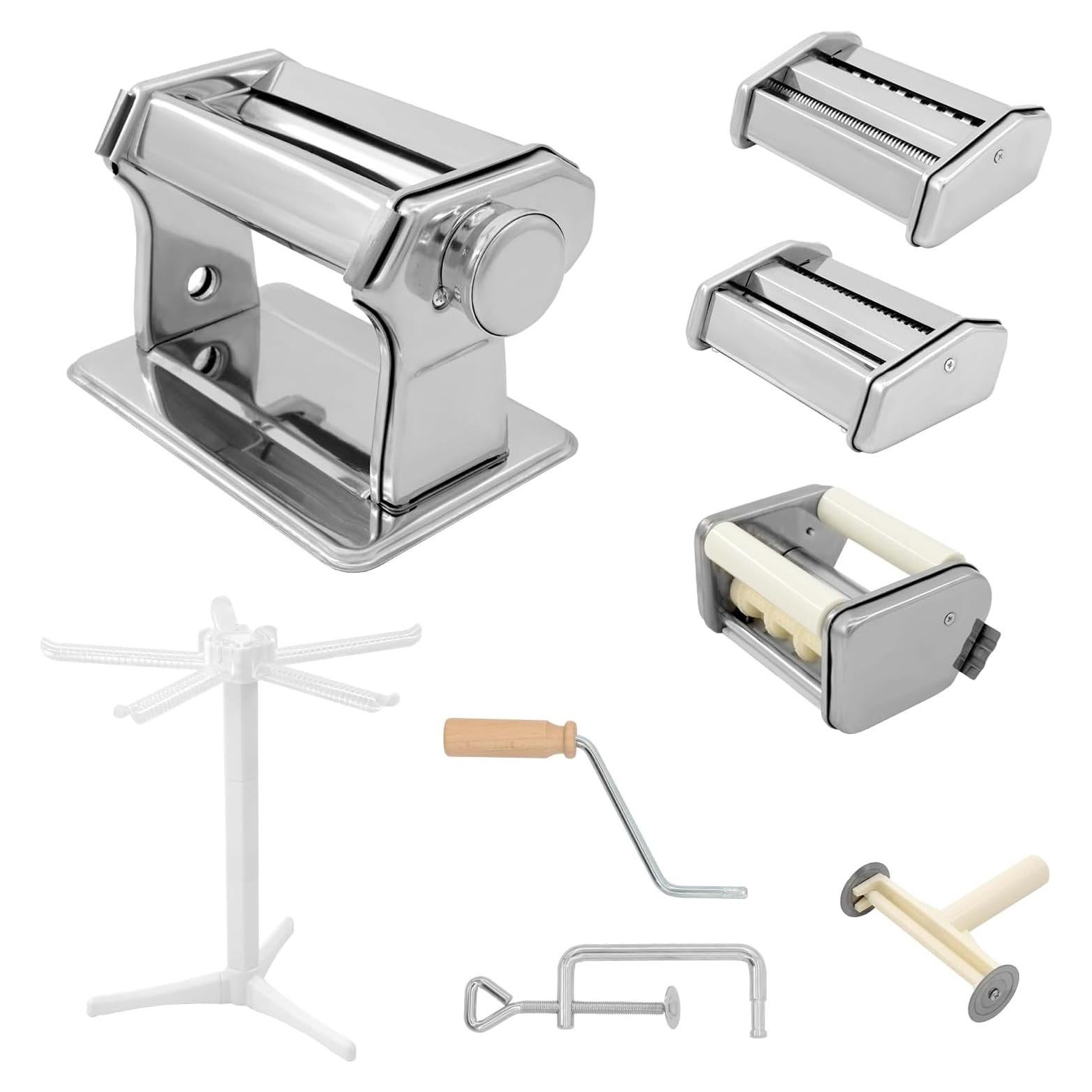 Máquina de Pasta Manual Baihang 4-en-1 con Soporte y 9 Grosores